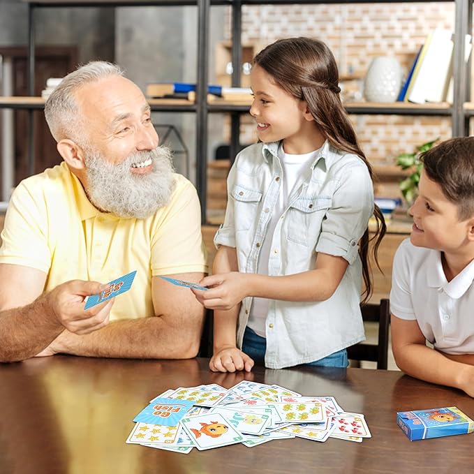 Card Games,Go Fish,Old Maid Card Game for Kids Toddler,2 Decks of Classic Fun Card Game for Game Nights and Family Gatherings,Great Gifts for Birthday Christmas Stocking Stuffers (Go Fish&Old Maid)