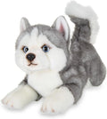 Bearington Explore 13-Inch Baby Dog Plush, Huggable Stuffed Animal Puppy, Adorable and Cuddly Husky Manouk Dog Plush Toy for Nursery Decor, Kids and Collectors, for Ages 3-14