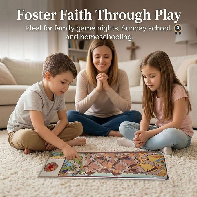 TRAVOFUN Exodus Magnetic Board Games for Kids Ages 3-5+, Foldable Travel Games & Bible Toys, Christian Snake and Ladders Family Game for Road Trip Activities & Sunday School Gifts