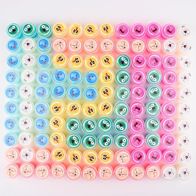 120 Pack Mini Galaxy Bulk Slime Kit for Kids, Glow in The Dark Slime with 6 Colors, DIY Slime Party Favor for Girls & Boys, Birthday Gifts, Classroom Rewards, Valentines Day Studen Bags Stuffers