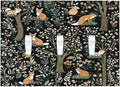 Decorative Switch Plates Fairy Forest Animals Fox Squirrel Flower 3 Gang Wall Plate Triple Toggle Light Switch Cover Faceplate Electrical Wall Panels For Bed Room Farmhouse Decor