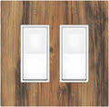 Decorative Outlet Covers Vintage Rustic Country Brown Wood 2 Gang Double Gfci Rocker Electrical Wall Panels Light Switch Cover Plate For Farmhouse Cabin Decor
