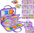 Walenty Busy Board Montessori Toys for Toddler Boy Girl Birthday Gifts, Busy Book Sensory Learning Toys for Toddlers, Educational Activities Airplane Car Travel Toy for Toddlers
