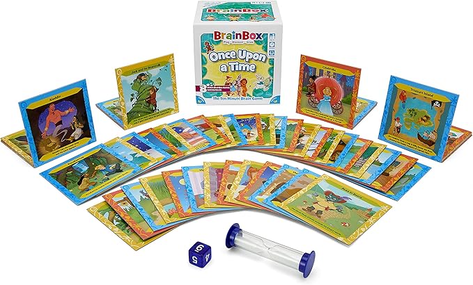 BrainBox BrainBox Once Upon a Time Card Game - Memory & Observation Game, Family-Friendly Fairy Tale Trivia Game for Kids & Adults, Ages 8+, 1+ Players, 10 Minute Playtime, Made by Green Board Games