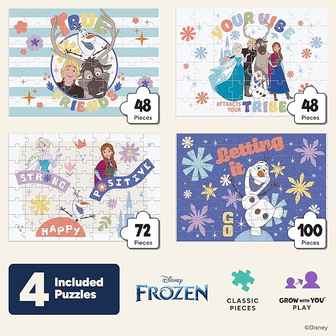 Disney Frozen - 4 in 1 Multipack Jigsaw Puzzle - CEACO - Made for Kids Ages 3-6+