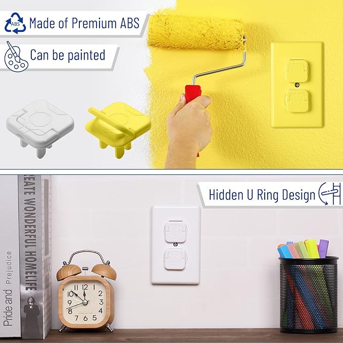 Bates Outlet Covers - Baby Proofing, 10 Pack, 3 Prongs, Child Proof
