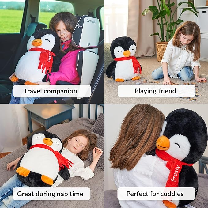 ODOXIA Big Weighted Plush for Anxiety 5lb Penguin | Stuffed Weighted Plush Animal for Kids, Adults