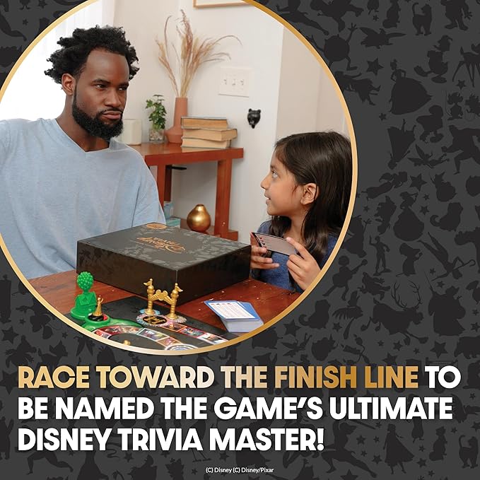 The Magical World of Disney Trivia Games – Board Games for Family Night, Multi-Player, Family Travel Games, Disney Toys, Ages 6+