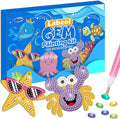 Labeol Arts and Crafts for Kids Ages 8-12 - Creat Your Own GEM Keychains-5D Diamond Art by Numbers GEM Art Kits for Kids Girls Toddler Crafts Age 6-7 6-8 10-12 (Ocean)