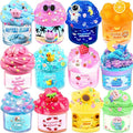 12 Pack Slime kit,DIY Butter Slime & Crystal Slime Set, Stress Relief Toys,Craft Toy, for Girls and Boys Party Favors,Easter Basket Fillings and Birthday Gift