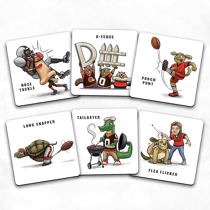 YouTheFan NFL Officially-Licensed Memory Match Game - Humorous, Team-Specific, Original Hand-Drawn Artwork, Fun for The Whole Family, for Fans Young and Old