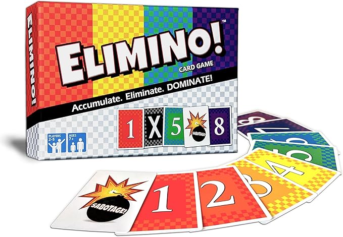 Elimino Family Card Game – Fast & Simple Gameplay that Brings Everyone Together | Easy to Learn, Ages 7+, Great for Kids, Parents & Grandparents