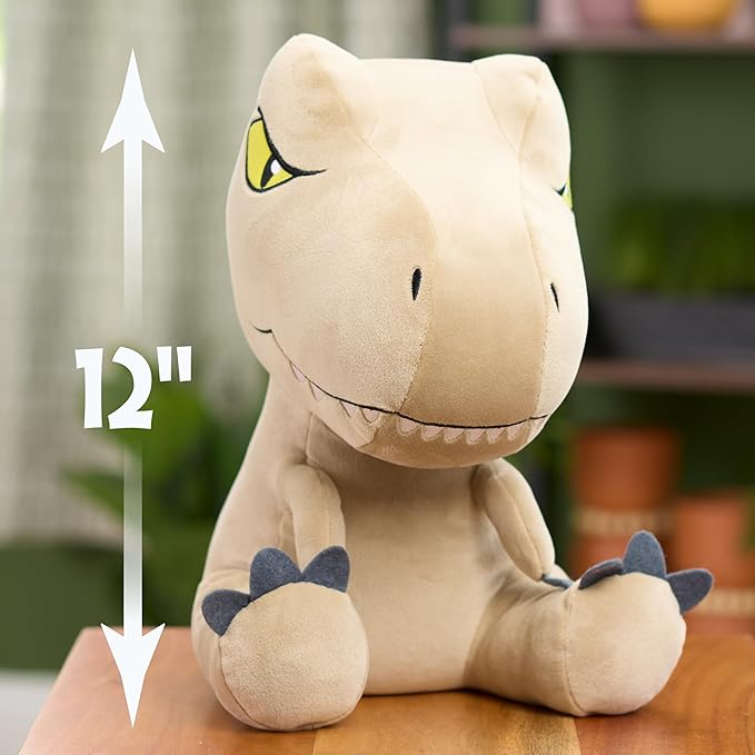 JURASSIC WORLD Rebirth Weighted Comfort Plush T. rex, 12 Inch Weighted Dinosaur Plush, Boys and Girls, Ages 3 and up, Kids Toys for Ages 3 Up by Just Play