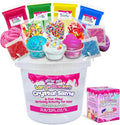 2 LB Large Bulk Glassy Clear Slime Bucket Toy for Kids Premade Crystal Slime Pack with Add-Ins and Charms Sensory Toy Bulk Slime Kit for Girls Ages 7-12, Easter basket filler