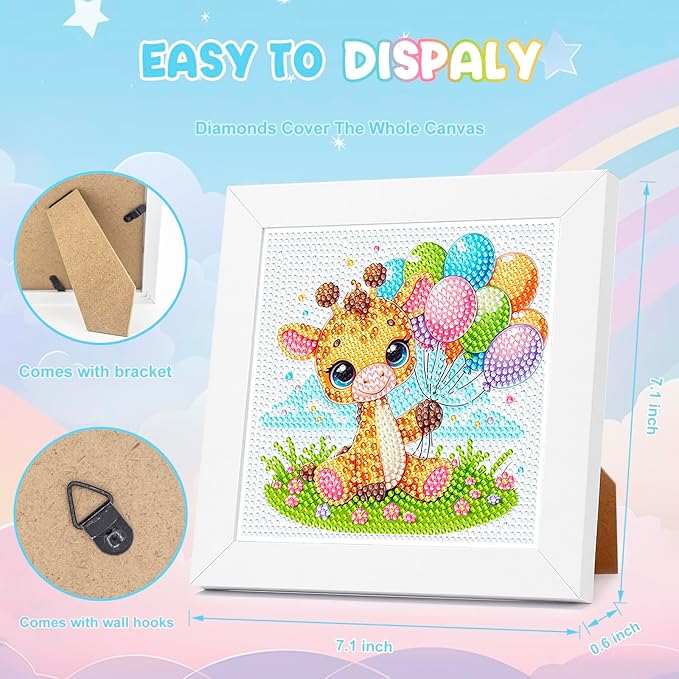 Nardoll Diamond Art Kits with Wooden Frame - Arts and Crafts - Dimond Art Painting by Numbers - GEM Art for Beginners Adult Home Wall Decor