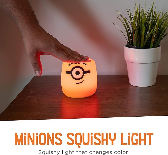 Minions Color Changing LED Squishy Night Light For Kids Cute Dimmable Nightlight Bedroom Decor Cool Lamp