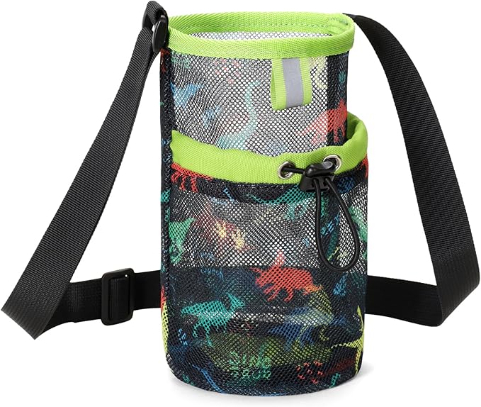 Water Bottle Carrier for Kids - Water Bottle Holder with Strap, Boys Girls Water Bottle Sling Bag for 10/12/14/16/18Oz Water Bottles Walking Hiking Camping