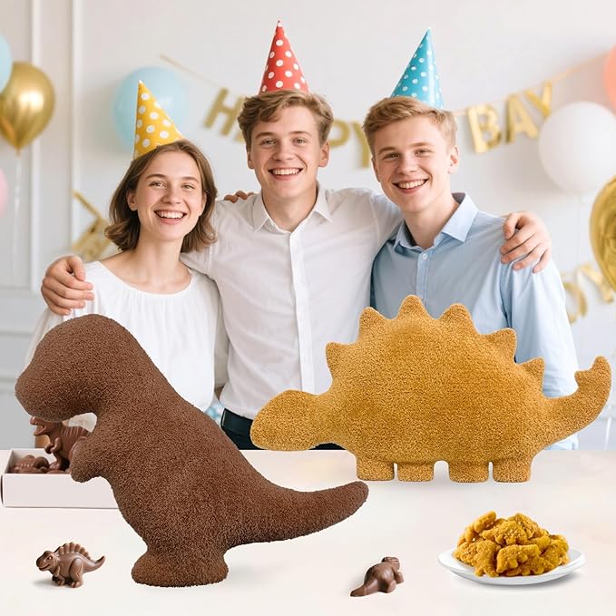 Andywoo Dino Chicken Plush Nuggets Pillow for Funny Birthday Gifts, Cute Funny Stuffed Animals Toy for Boy and Girl, Dinosaur Gifts for Kids Teens and Adults (Kentrosaurus, Large)