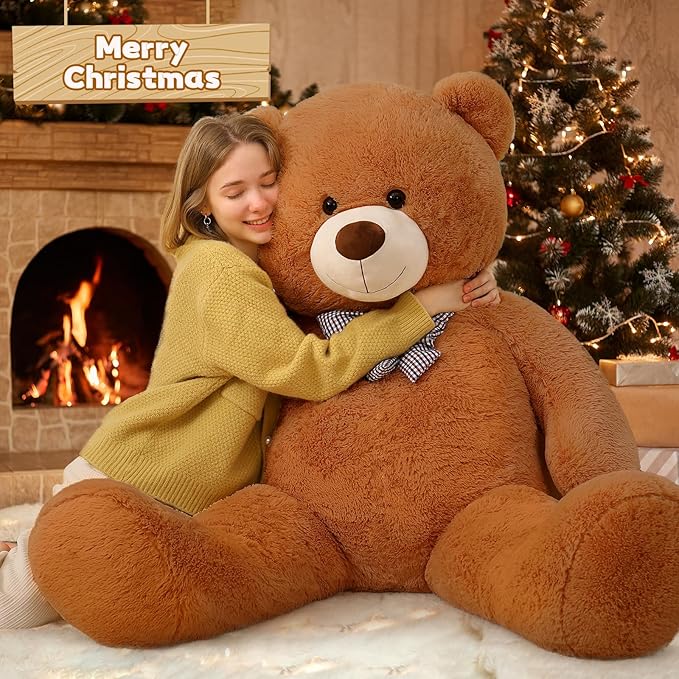 Toys Studio 5 Feet Teddy Bear, 59'' Giant Big Bear Stuffed Animal Lifesize Bear for Baby Shower Centerpieces, Large Plush Toy for Kids Girls Valentine's Day Christmas Birthday, Brown