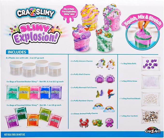 CRA-Z-Slimy DIY Slime Kit for Girls - Sparkle Fantasy Theme with Unicorns, Mermaids, & More, Scented Butter & Glitter Slimes, Arts & Crafts Gift for Kids 6+
