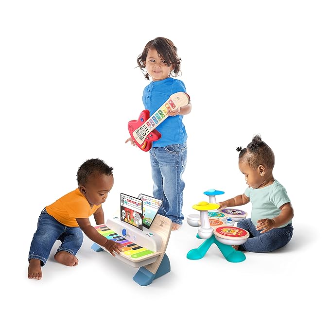 Baby Einstein Together in Tune Guitar Safe Wireless Wooden Musical Toddler Toy, Magic Touch Collection, Age 6 Months+