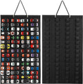Hanging Storage Organizer for Toy Cars Felt Display Case Hold Up 60 Toy Cars (Without Accessories)(Black)