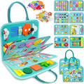 Walenty Busy Board Montessori Toys for Toddler Boy Girl Birthday Gifts, Busy Book Sensory Learning Toys for Toddlers, Educational Activities Airplane Car Travel Toy for Toddlers