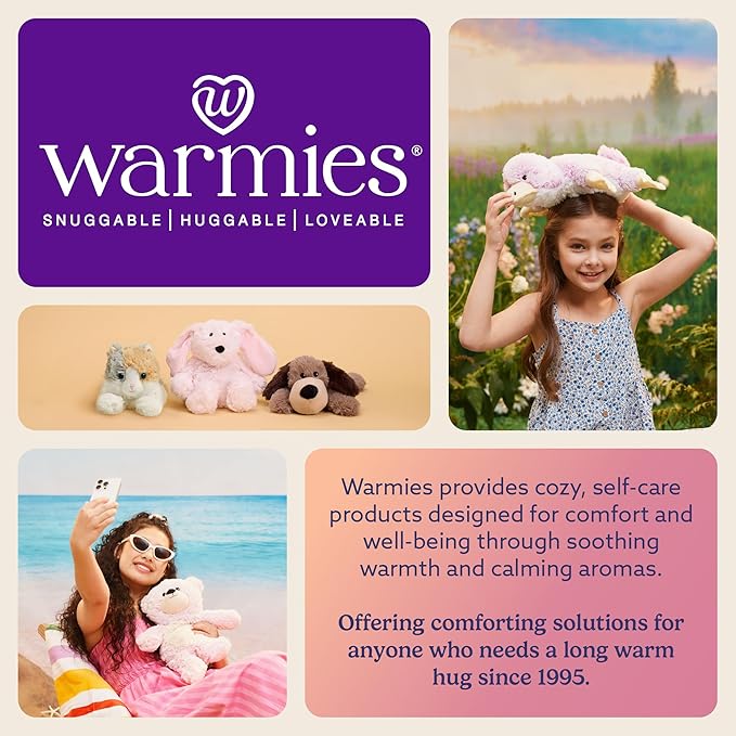 warmies Microwavable & Weighted Stuffed Animals, Owl - Heated Stuffed Animal Plushie for Warmth & Comfort - Cute Soft Plush Toys for Adults & Children (Boys, Girls, Babies & Toddlers)
