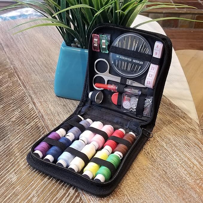 ARTIKA Travel Sewing Kit, 59-Piece Portable Kit for Travel, Includes Scissors, Thread, Tape Measure - Sewing Accessories and Supplies