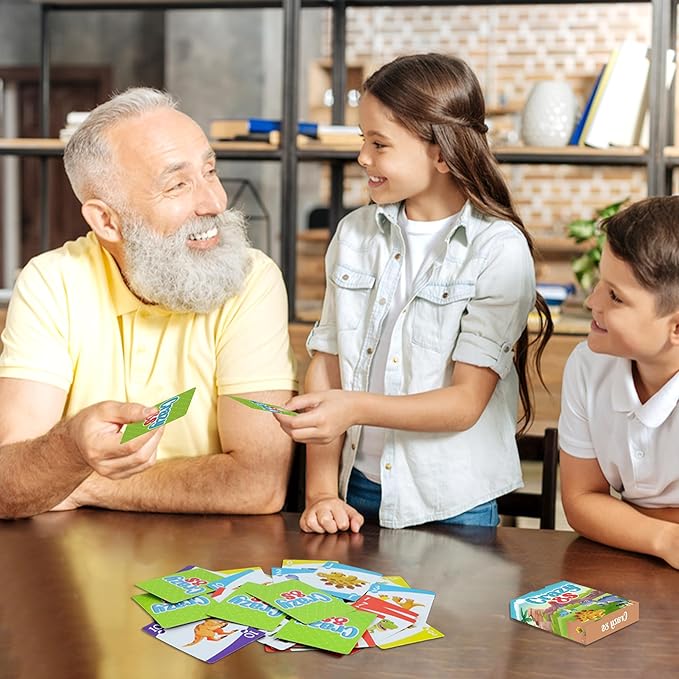 Etyishe Card Games,Card Game for Kids Toddlers Adults,2 Decks of Classic Fun Card Game for Game Nights and Family Gatherings,Great Gifts for Birthday Holiday Easter Basket Stuffers (Crazy 8s & War)