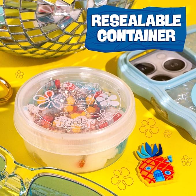 Spongebob Squarepants™ Kelp Shake SLIMYGLOOP Mix’EMS, Lemonade-Scented Cloud Slime with Mix-Ins
