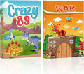 Etyishe Card Games,Card Game for Kids Toddlers Adults,2 Decks of Classic Fun Card Game for Game Nights and Family Gatherings,Great Gifts for Birthday Holiday Easter Basket Stuffers (Crazy 8s & War)