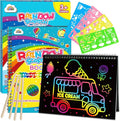 ZMLM Scratch Paper Art-Crafts Gift: 2 Pack Rainbow Notebooks Supplies Toys Easter Basket Stuffers for 3 4 5 6 7 8 9 10 Years Old Girls and Boys Kids Birthday Party Travel Games Summer