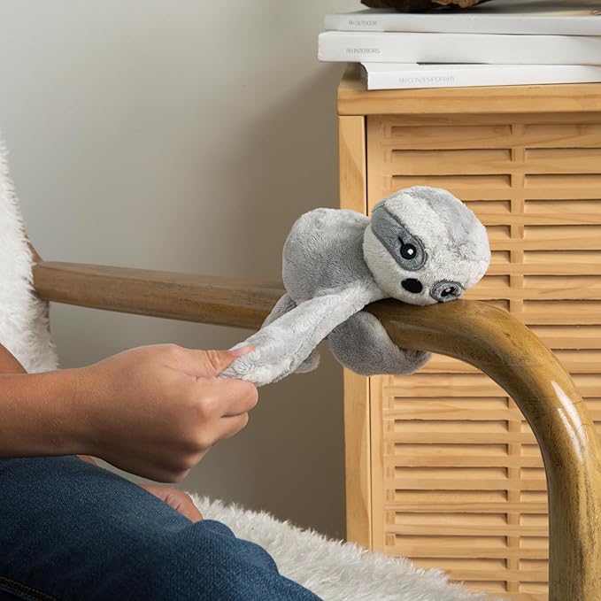 HUGIMALS Hug Babies Sam the Sloth Cute Mini Plush Stuffed Animal Bracelet for Kids | Soft & Cuddly Portable Comfort Adorable On-The-Go Companion for Travel School & Adventures Ages 2+