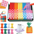 IQKidz Weaving Loom Kit for Girls Ages 8-12, DIY Arts and Crafts for Kids and Adults, Great Toy Gifts for Beginners 6-8 9 10 11 12, Potholder Knitting Loom with 224 Refill Loops