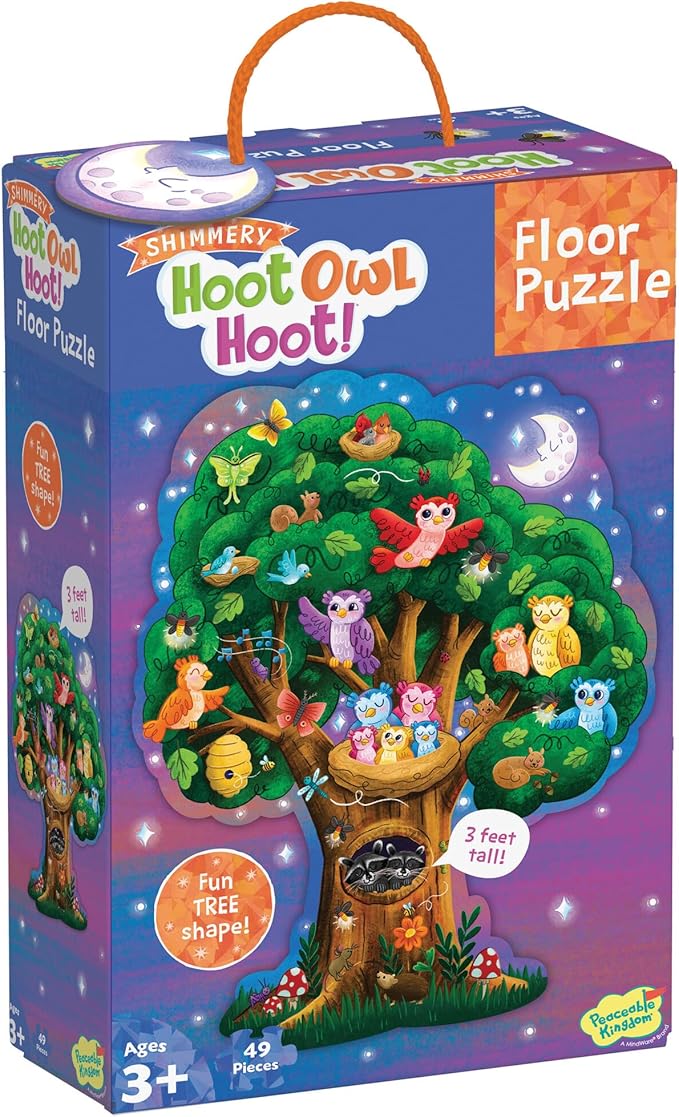 Peaceable Kingdom Hoot Owl Hoot Floor Puzzle – Giant Floor Puzzle for Kids Ages 5 & up – Great for Classrooms