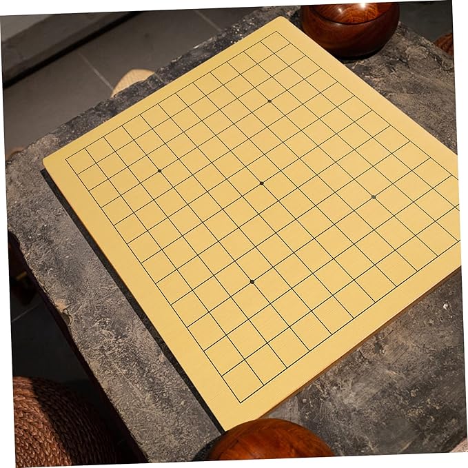 INOOMP 2Pcs Double-Sided Wooden Go Chessboard Set for Boys and Girls and Adults Portable Folding Go Game Board Educational Accessories for Travel and Family Fun