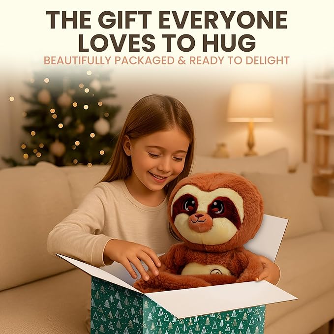 Huggle Healers Weighted Stuffed Animals for Adults, Teens and Kids - 36 Inch Long Plush Arms for Hugs - 4.5lb Sloth Stuffed Animal Plushies - Kigi Sloth