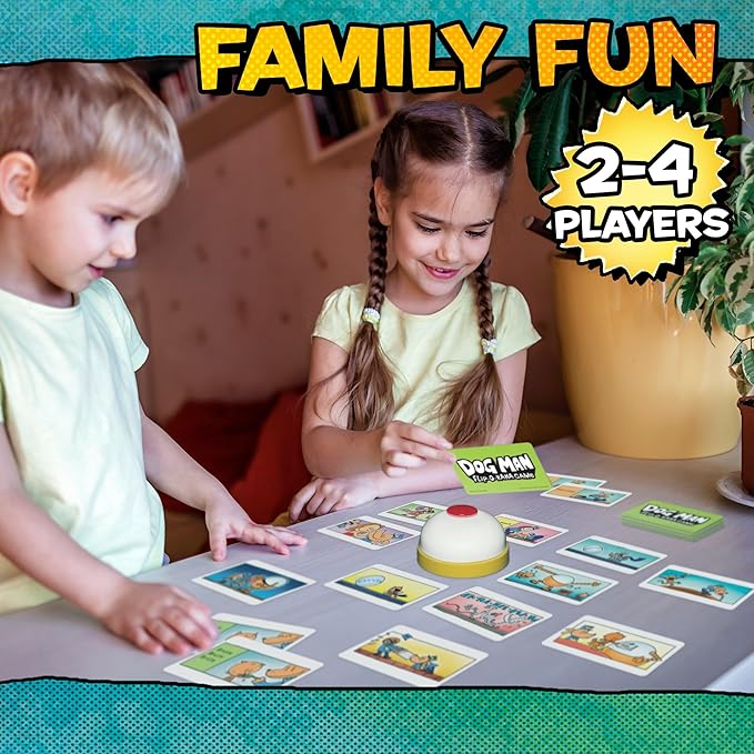 University Games Dog Man Flip-o-Rama Card Matching Game for Kids, Family Memory Card Game Ages 6+, Based on Dog Man Books by Dav Pilkey