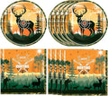 Hunting Birthday Party Decorations Hunting Camo Party Paper Plates Napkins Oh Deer Baby Shower Birthday Decorations Supplies Disposable Dinnerware Tableware for Kids