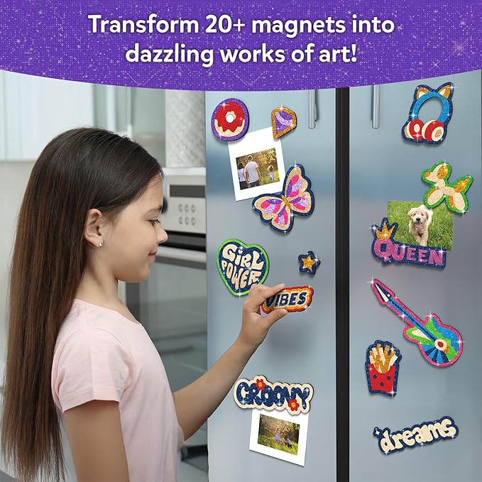 Skillmatics Foil Fun - Girl Power, DIY Foil Art Craft Kit, Mother’s Day Gift, Mess-Free Activity, 20+ Magnets & 60+ Stickers, Travel, Screen-Free Fun, Party Favor for Kids, Tweens, Teens (Ages 7-13)