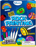 Skillmatics Rock Painting Kit - Mess-Free Art & Craft Kit for Girls & Boys, Craft Kits & Supplies, DIY Creative Activity, Screen-Free Fun, Gifts for Kids Ages 4, 5, 6, 7, 8, 9, 10, 11,12