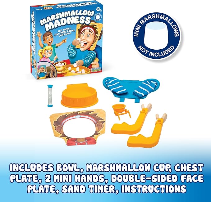 Marshmallow Madness Board Game – Hilarious Family Board Games for Kids & Adults, Fun Fast-Paced Party Game for Family Night, Interactive Kids Board Games, Ages 8+