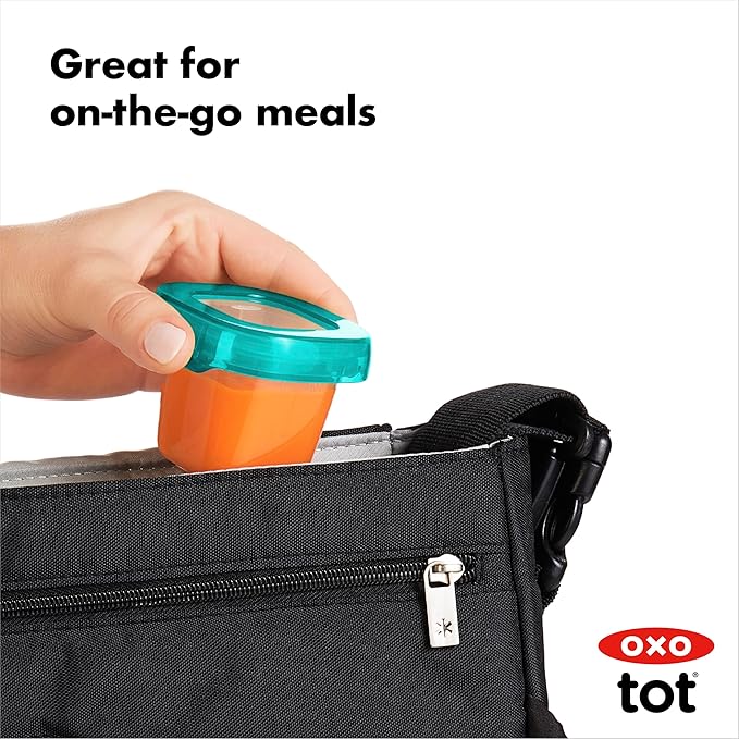 OXO Tot Baby Blocks Food Storage Containers, Teal, 6 oz