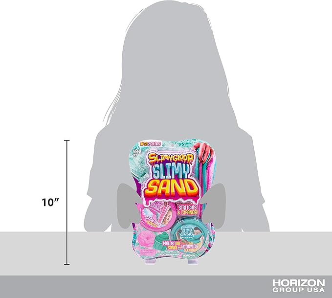 SLIMYSAND Twist - Teal/Pink Scented Stretchy Cloud Slime, Cotton Candy & Watermelon, Stretchable, Moldable, Play Sand, 10oz.Great for Tactile Fun