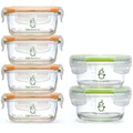 Sage Spoonfuls Glass Baby Food Containers with Lids - 6 Pack, 4 oz & 7oz Baby Food Jars, Durable, Leakproof, Airtight, Freezer Storage, Reusable Glass Baby Food Containers, Microwave & Dishwasher Safe