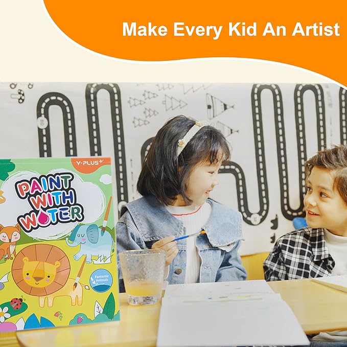 YPLUS Paint with Water Books for Toddlers, Art Craft Toys Watercolor Painting Paper for Kids, Gift for Kids Ages 1-3, 2-4, 4-6, Drawing with Brush - Insect
