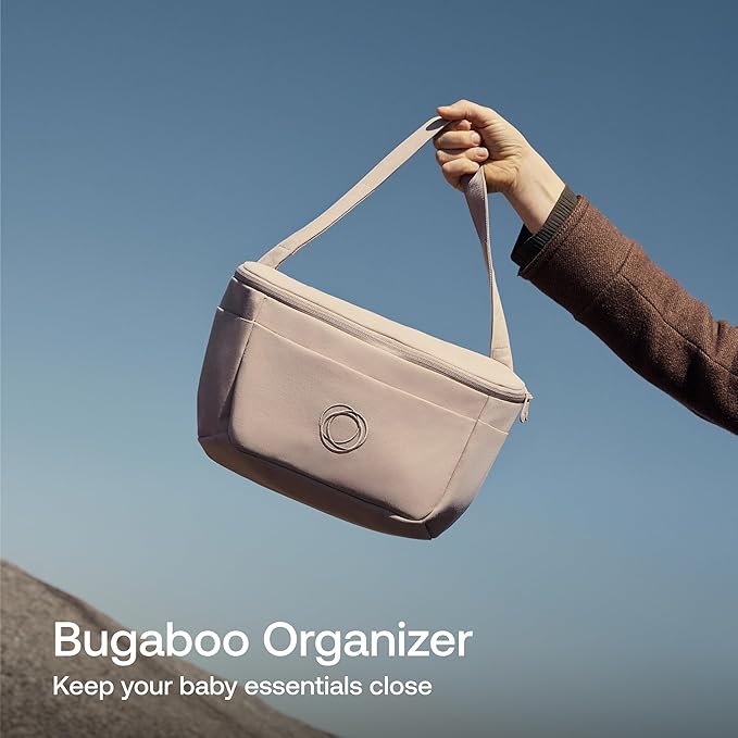 Bugaboo Organizer - Compact Size Multipocket Diaper Bag - Universal Compatible with Any Stroller - Attaches to the Handlebar - Moon Grey