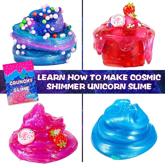Unicorn Fruit Garden Crunchy Slime Kit,Ice Screen Cake Slime Sparkling Slime Making Kit,Foam, Jelly Cube Slime for Party Favors Kids Boys Girls Birthday Carnival Treasure Classroom Prizes