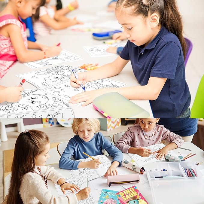 Kalysky 24 Pack Mini Coloring Books for Kids Ages 4-8 (7 * 5.1in), Party Favors Bulk Coloring Books for Toddlers 1-3, 288 Different Illustrations, Birthday Goodie Bags Stuffers for Kids